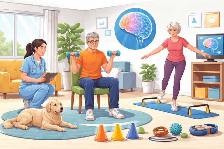 Home-based neuro rehabilitation exercises
